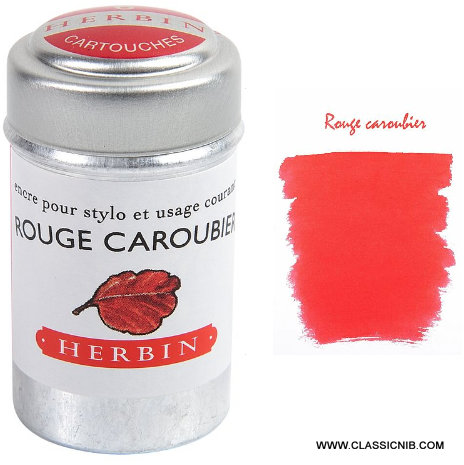 J. Herbin Rouge Caroubier  6 Pack Cartridges